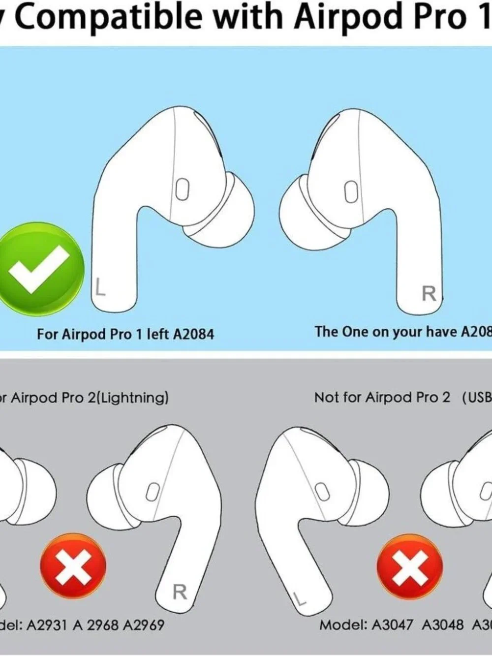 Original Earbud A2084 for Left Apple Airpods Pro 1st Gen Earbud replacement
